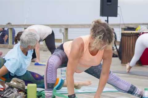 Charity Yoga Event on North Beach Pier